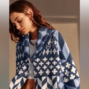 Boheme Printed Lapel Cardigan - Like Free People - S